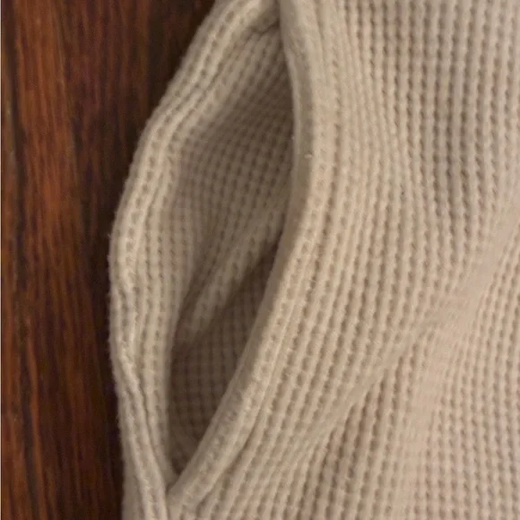 Kimberly Lounge Set Women’s Small XS Beige Waffle Knit Matching Set Cozy Two Pie - Picture 4 of 7